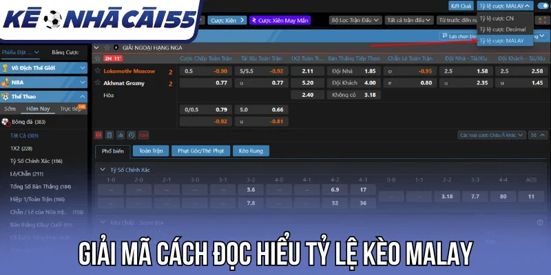 Giải mã cách đọc hiểu tỷ lệ kèo Malay