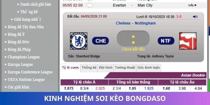 Kinh nghiệm soi kèo Bongdaso thu hút nhiều người áp dụng
