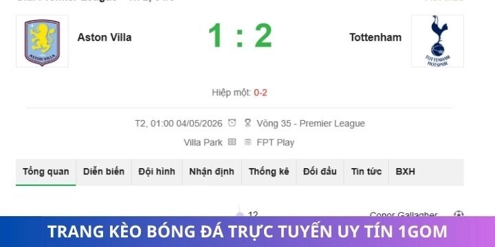 Trang kèo bóng đá trực tuyến 1gom uy tín