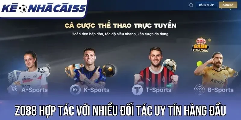 Zo88 hợp tác với nhiều đối tác uy tín hàng đầu